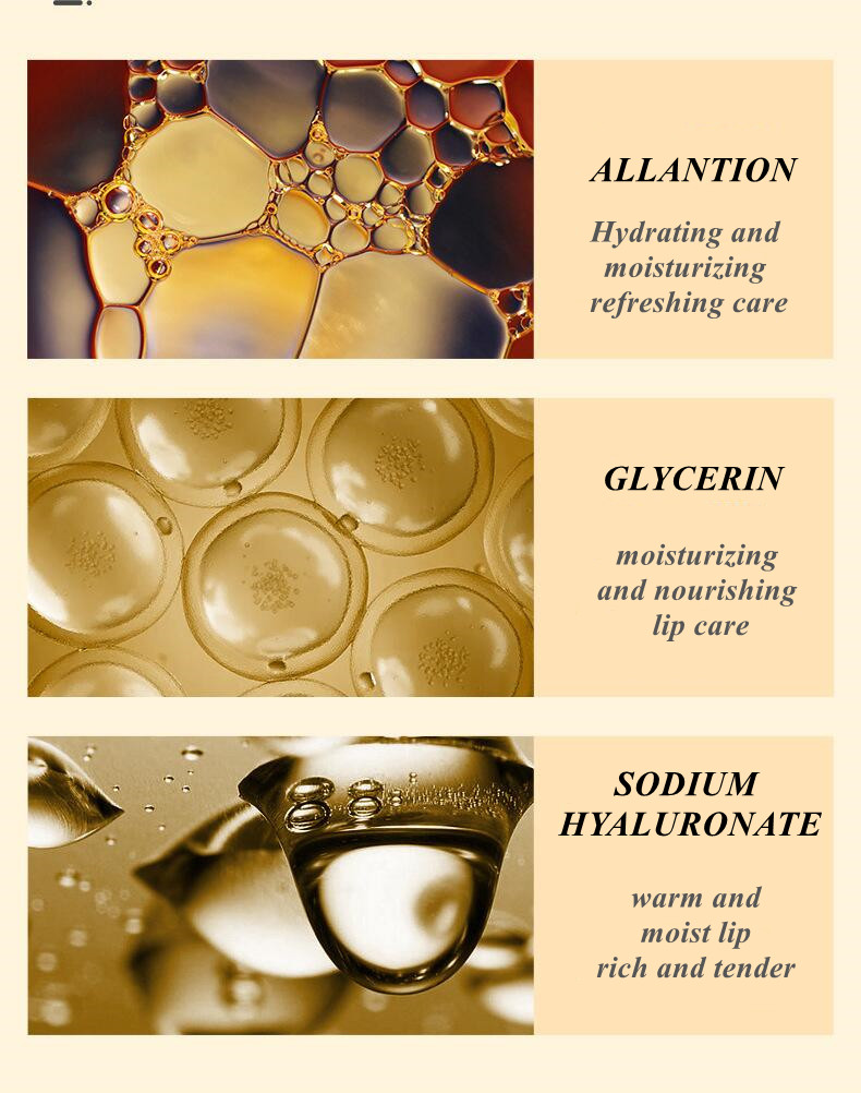 Cross-border best-selling factory direct sales, customizable gold collagen crystal lip mask, moisturizing, hydrating and repairing lip skin pic 7