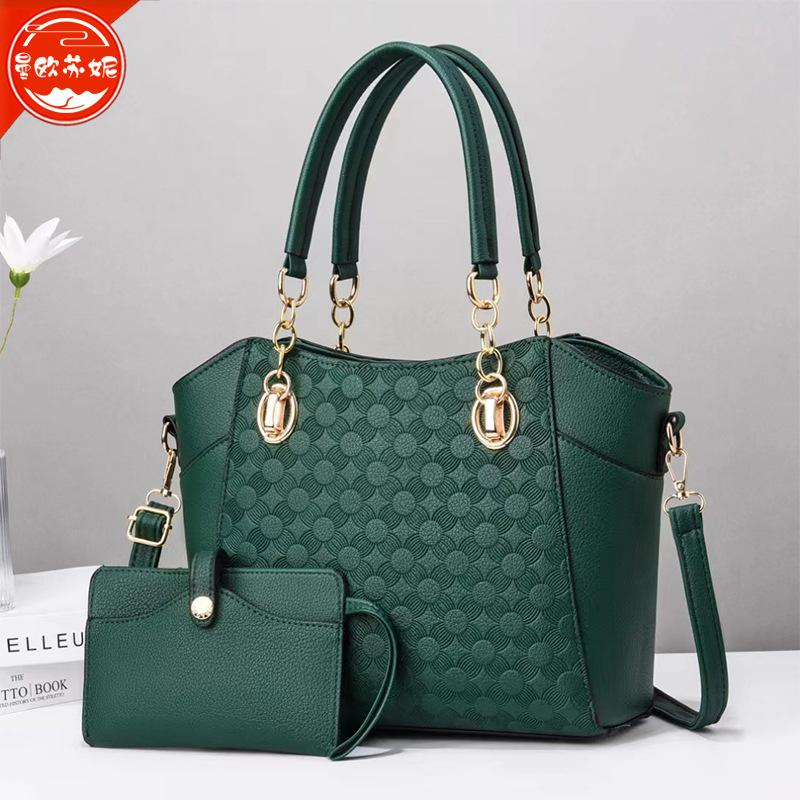 Women's Foreign Trade Bags 2023 Autumn and Winter New European and American Large Capacity Son Mother Tote Bag Women's Fashion Shoulder Messenger Bag full figure