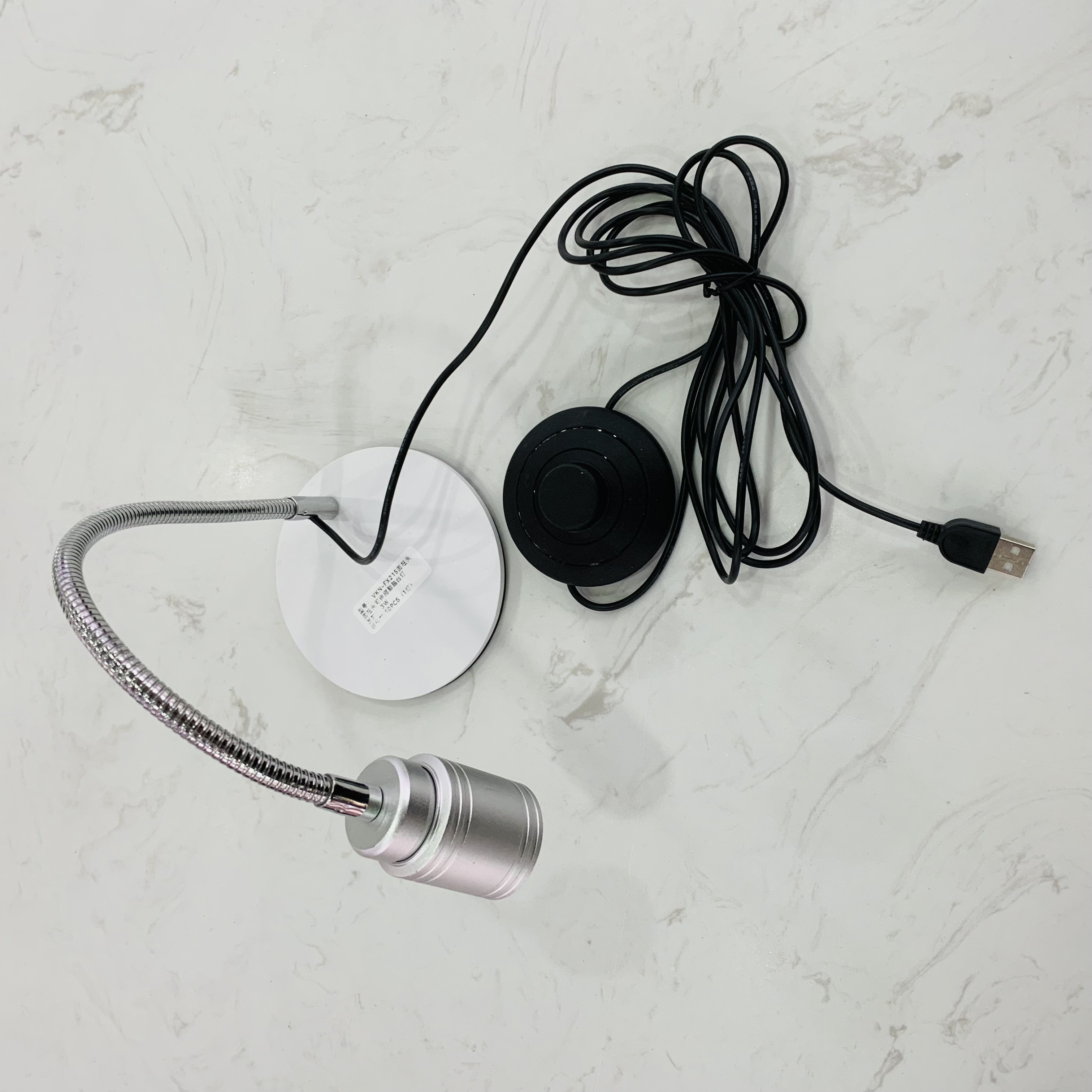 New cylindrical head telescopic foot nail art desk lamp, metal base, heat-resistant silicone head, USB power supply details Picture