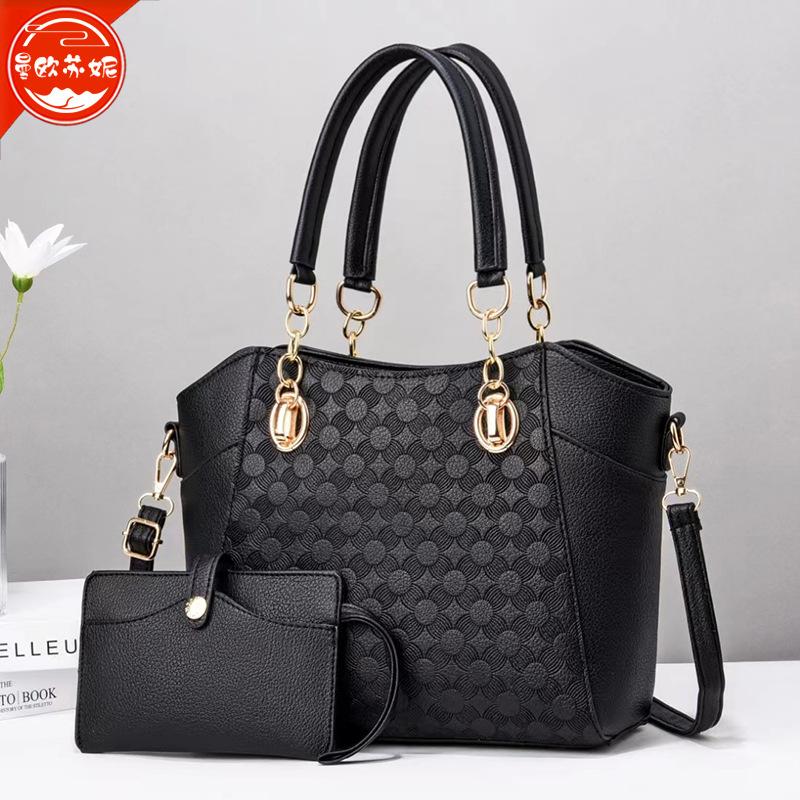 Women's Foreign Trade Bags 2023 Autumn and Winter New European and American Large Capacity Son Mother Tote Bag Women's Fashion Shoulder Messenger Bag details Picture