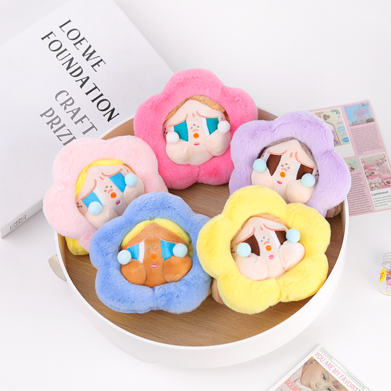 Wholesale of the popular Dudu Flower girl plush toy pendant, cartoon crying baby keychain bag pendant and claw machine details Picture