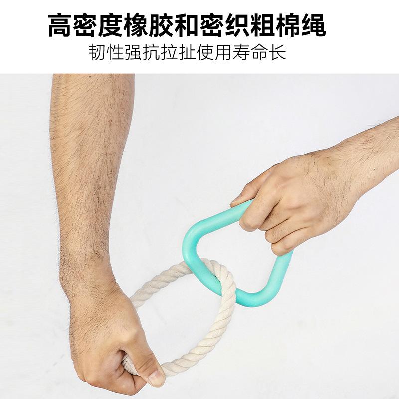 Dog Toy Bite-Resistant Rubber Molar Pull Ring Triangle Cotton String Woven Pet Toy Tug-of-War Interactive Dog Supplies details Picture