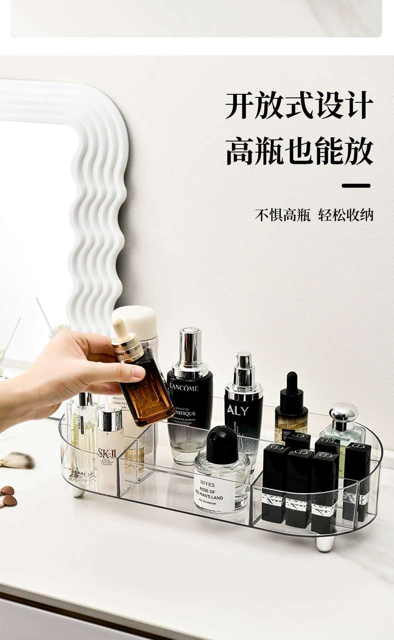 B81-5015 Cosmetics Storage Box, Accessories, Lipstick and Eyebrow Pencil compartmentalized storage rack, Transparent cosmetics storage box detail image 6