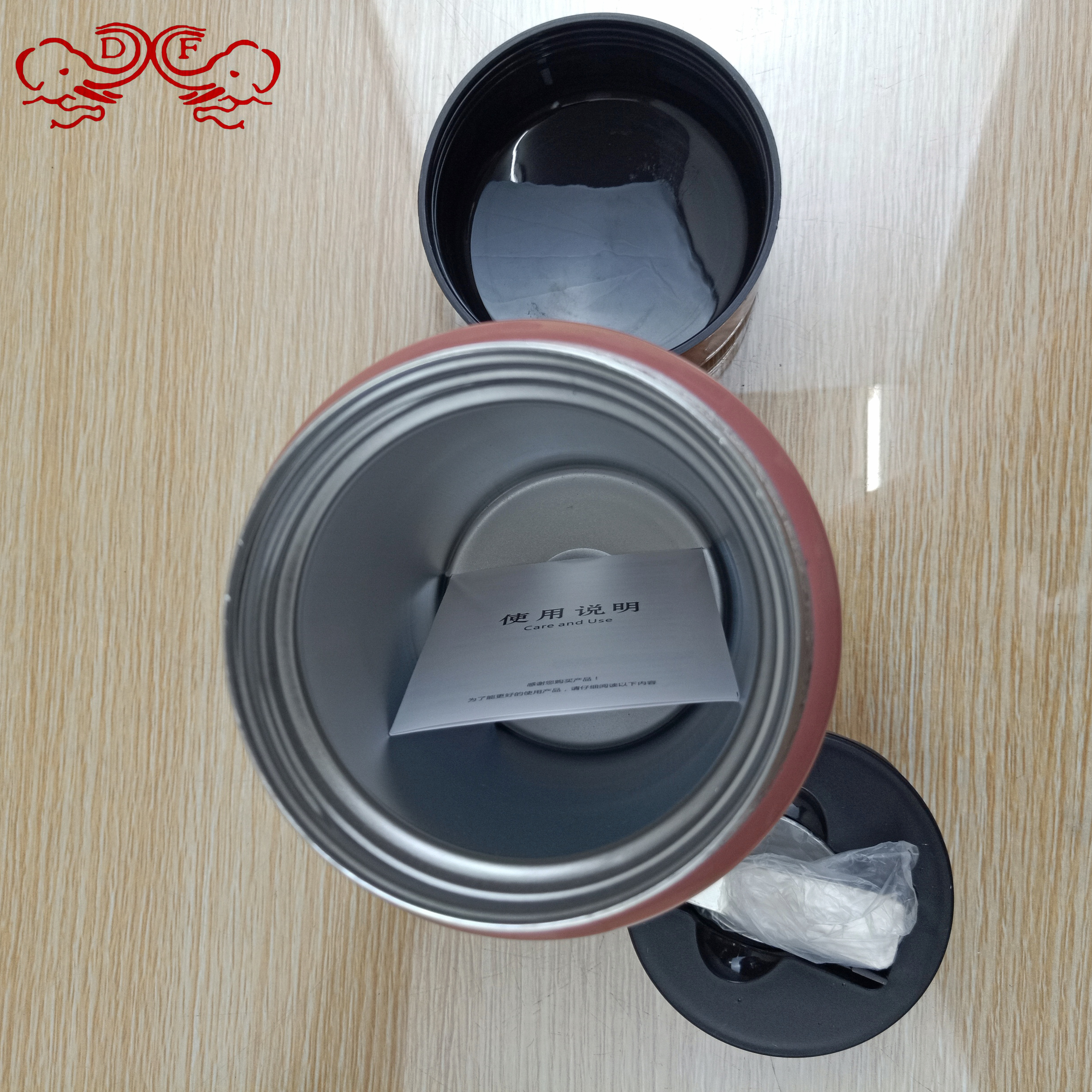 Df99068 Stainless Steel Thermos Cup Large Capacity Portable Rope Sports Kettle Home Office Tea Cup Df Tradinghouse details Picture