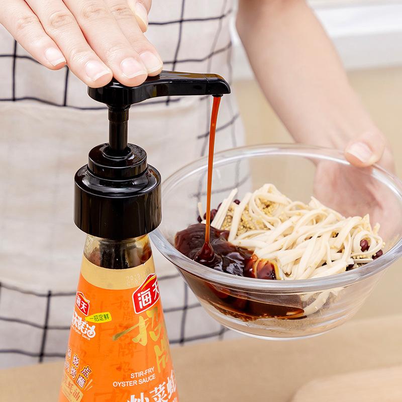 oyster sauce bottle nozzle pump head squeezing machine household quantitative fuel consumption oyster sauce squeezing artifact press oyster sauce bottle head press nozzle nozzle details Picture