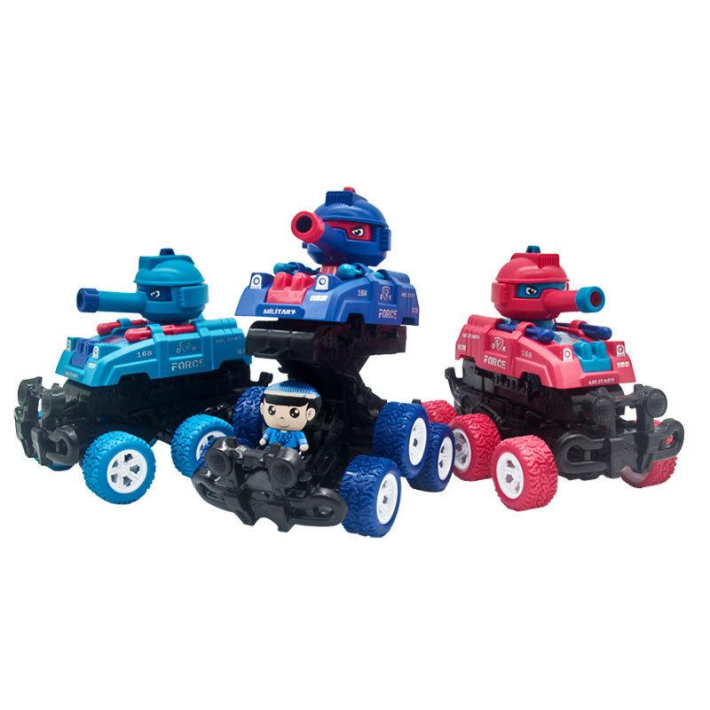 Creative Children's Transformer Toy Car Collision Firing Bullet Tank Inertia off-Road Car Model Toy Item Picture