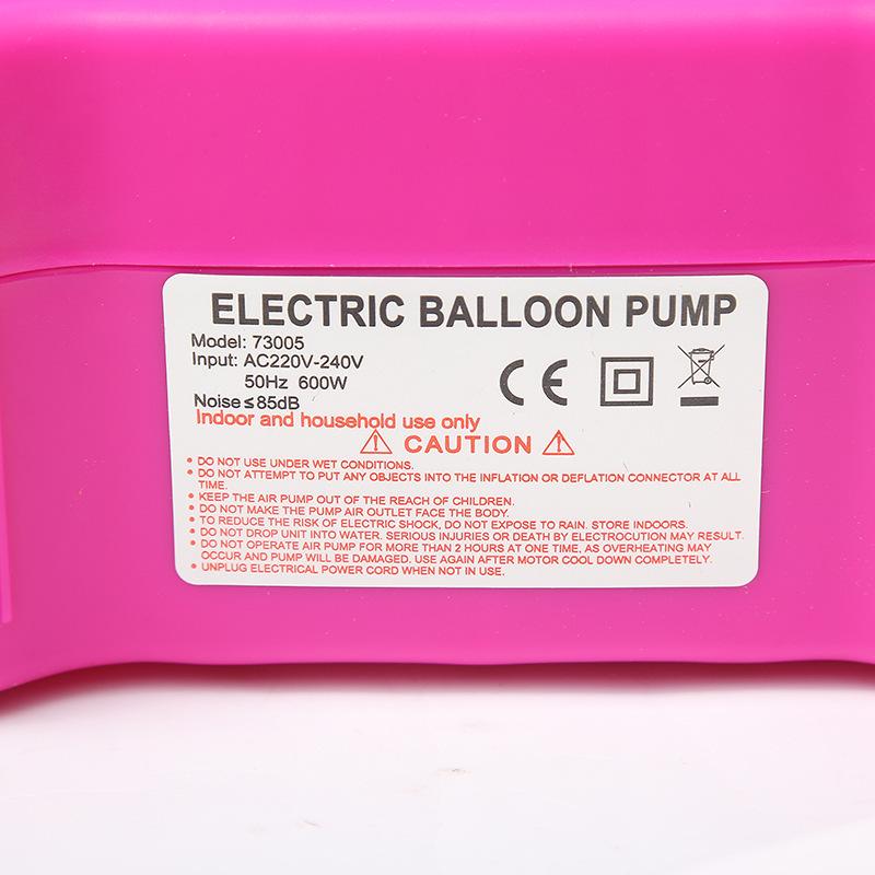 customized electric tire pump logo color and packaging balloon air pump electric inflator balloon machine air pump Specification drawing