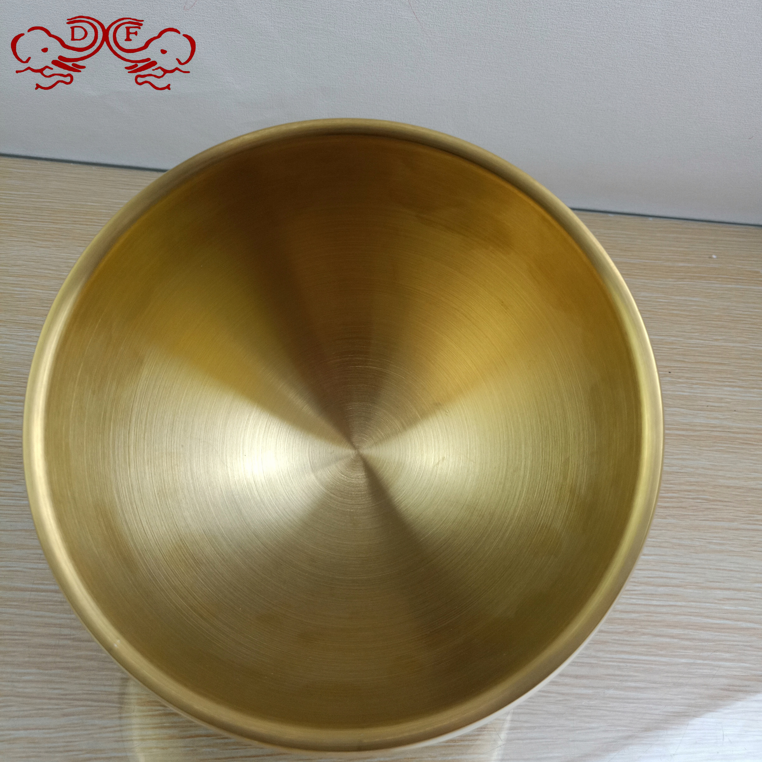 Df68864 Stainless Steel Thickened Double Bevel Bowl Commercial Hot Pot Restaurant Malatang Sauce Bowl Small Ingredients Spherical Bowl Df Tradinghouse Specification drawing