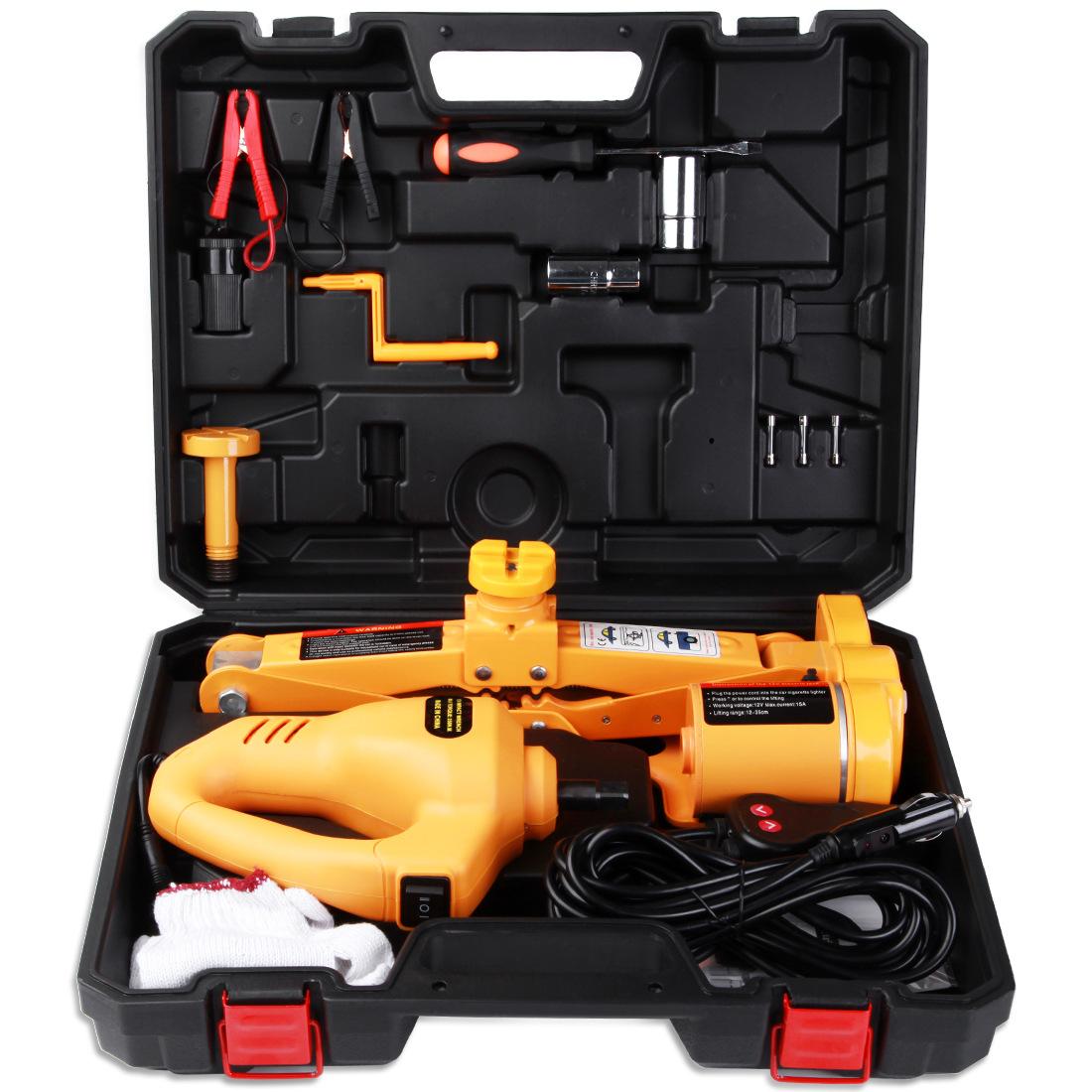 factory direct sales 12v car electrical jack electric wrench set car horizontal scissor Specification drawing