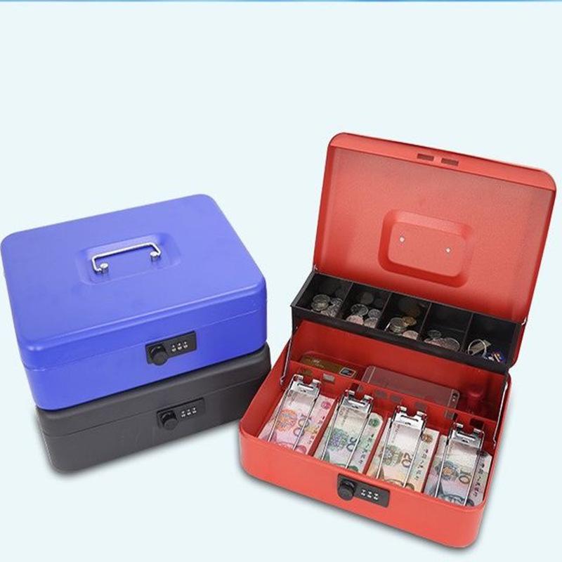 plastic password lock cash register large storage small storage lock box iron box with storage box money box lock metal box full figure