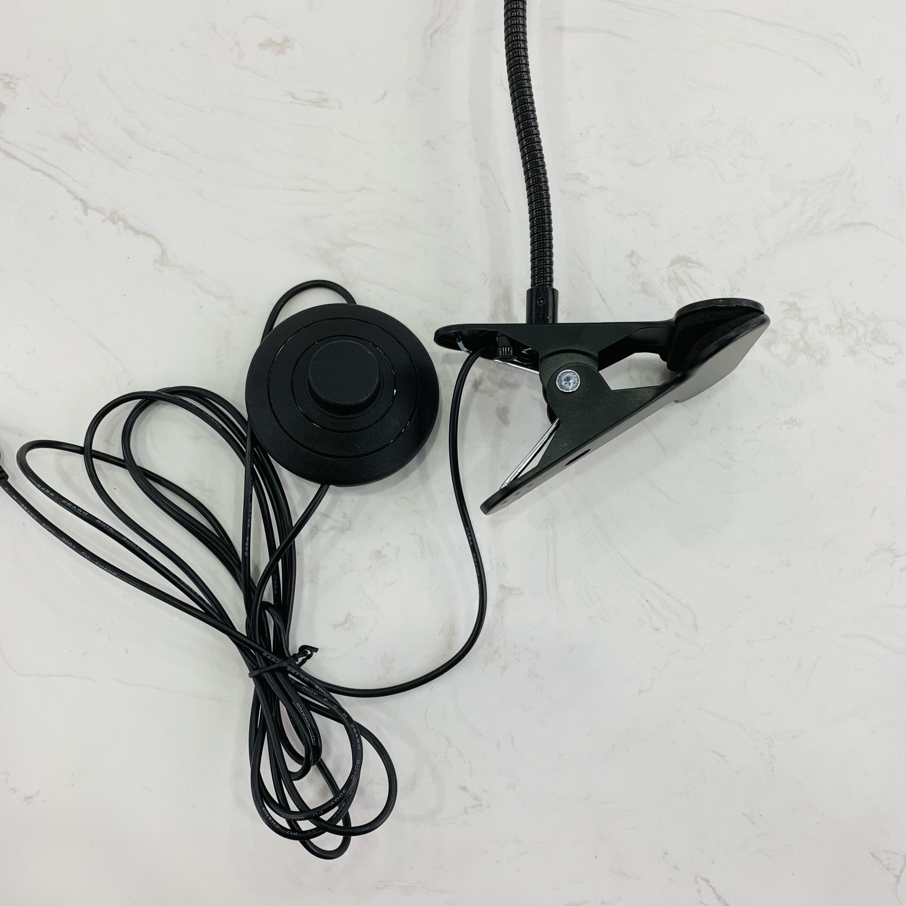 New cylindrical head telescopic foot clamp lamp anti-heat silicone head cover USB metal material Specification drawing