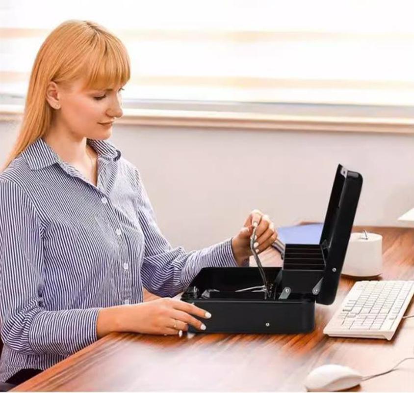 plastic password lock cash register large storage small storage lock box iron box with storage box money box lock metal box Application Scenario