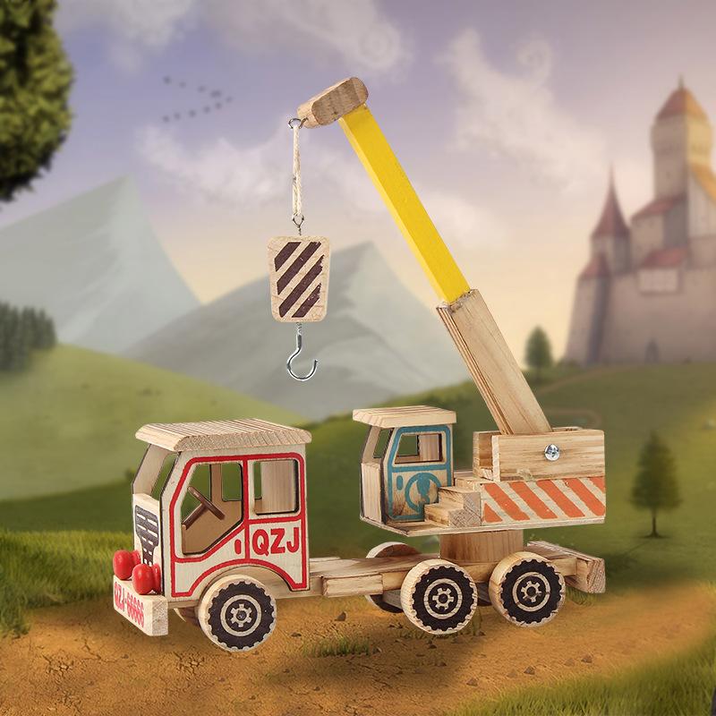 wooden crane model toy simulation craft decoration simulation crane crane toy gift wholesale Specification drawing