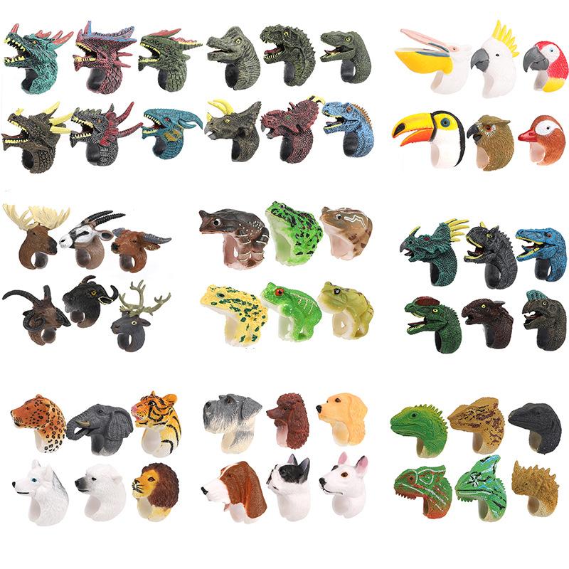 new children's dinosaur ring science and education toy simulation dinosaur wild animal bird cognition hand-painted model toy Item Picture