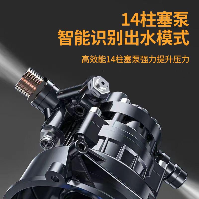 Hot Sale High Voltage Car Washing Gun Lithium Battery Car Washing Machine Car Washing Device Portable Wireless Water Gun Commercial Household Car Washing Pump Specification drawing