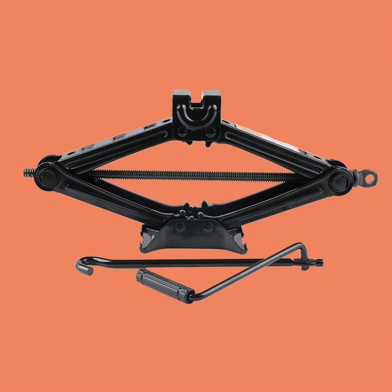 tire change tool wheel wrench horizontal car manual scissor jack wholesale car trolley labor-saving gold top details Picture
