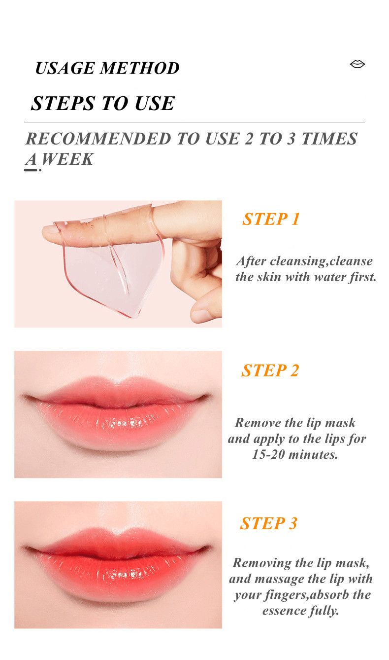 Cross-border best-selling factory direct sales, customizable gold collagen crystal lip mask, moisturizing, hydrating and repairing lip skin pic 9