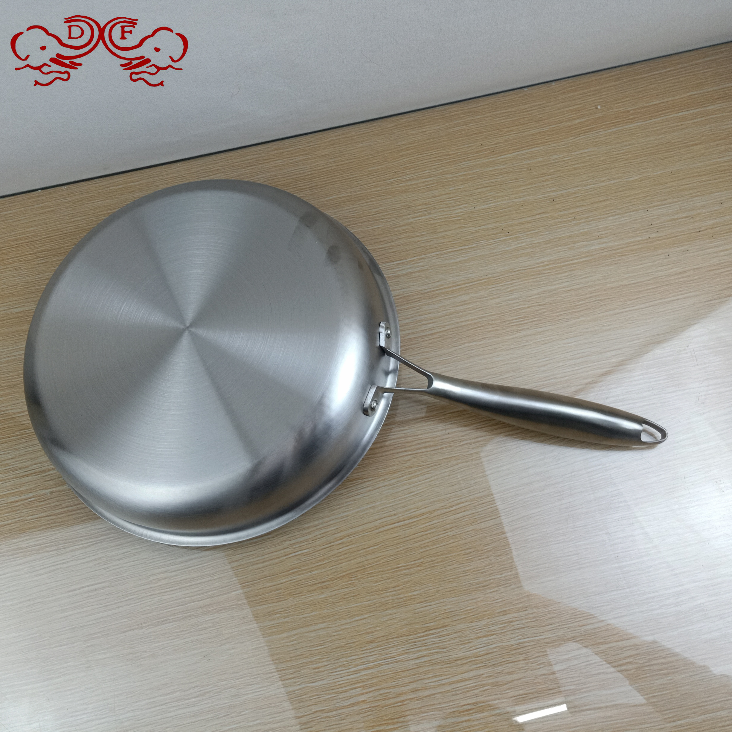 Df68865 Stainless Steel Pan Non-Stick Double-Sided Honeycomb Non-Stick Pan Steak And Egg Frying Pan Df Tradinghouse Item Picture