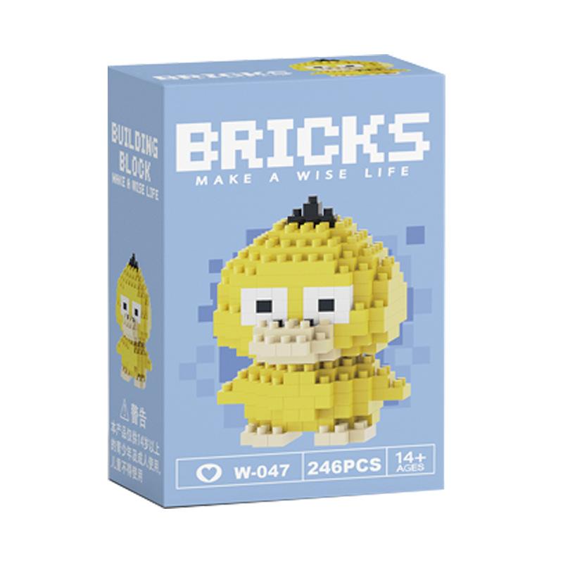 tiny particle building blocks cartoon puzzle educational assembly model toy birthday gift cartoon doll blind box Specification drawing