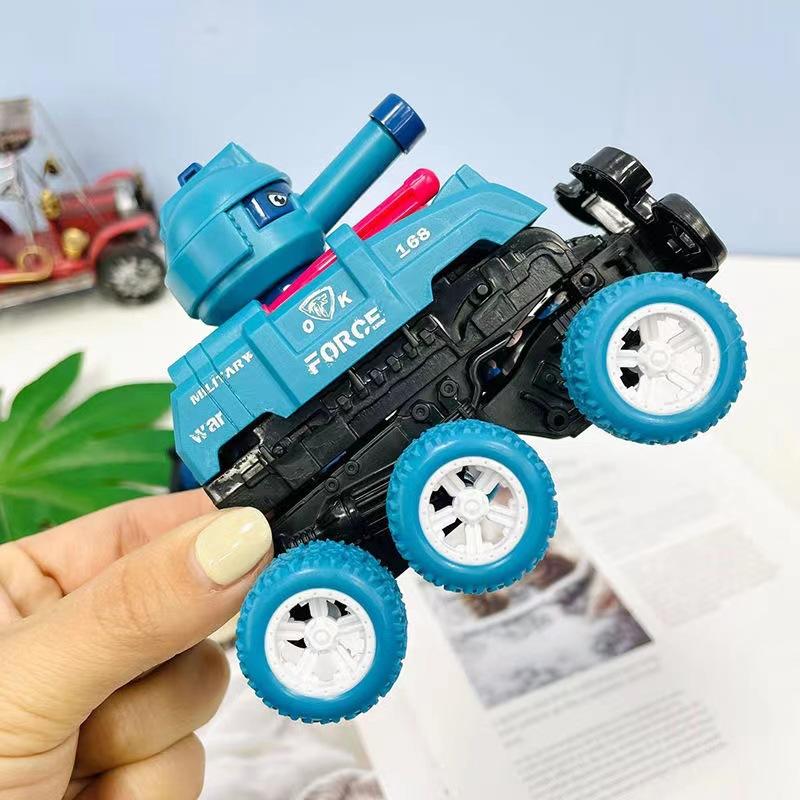 Creative Children's Transformer Toy Car Collision Firing Bullet Tank Inertia off-Road Car Model Toy details Picture