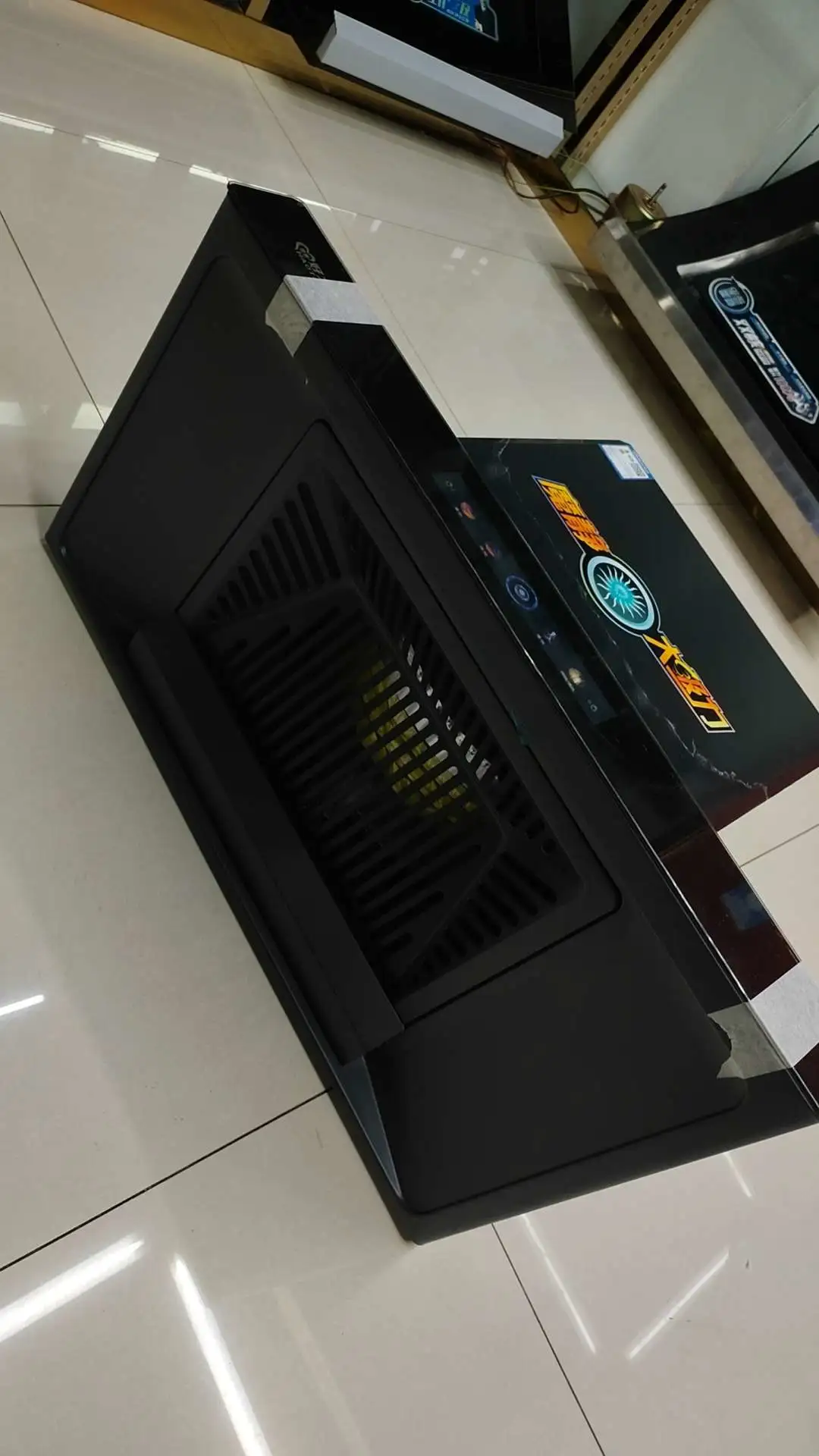 Household small kitchen range hood, T-shaped top suction range hood, small-sized apartment 700-wide range hood for export and domestic sales, touch color screen with strong suction power detail image 2