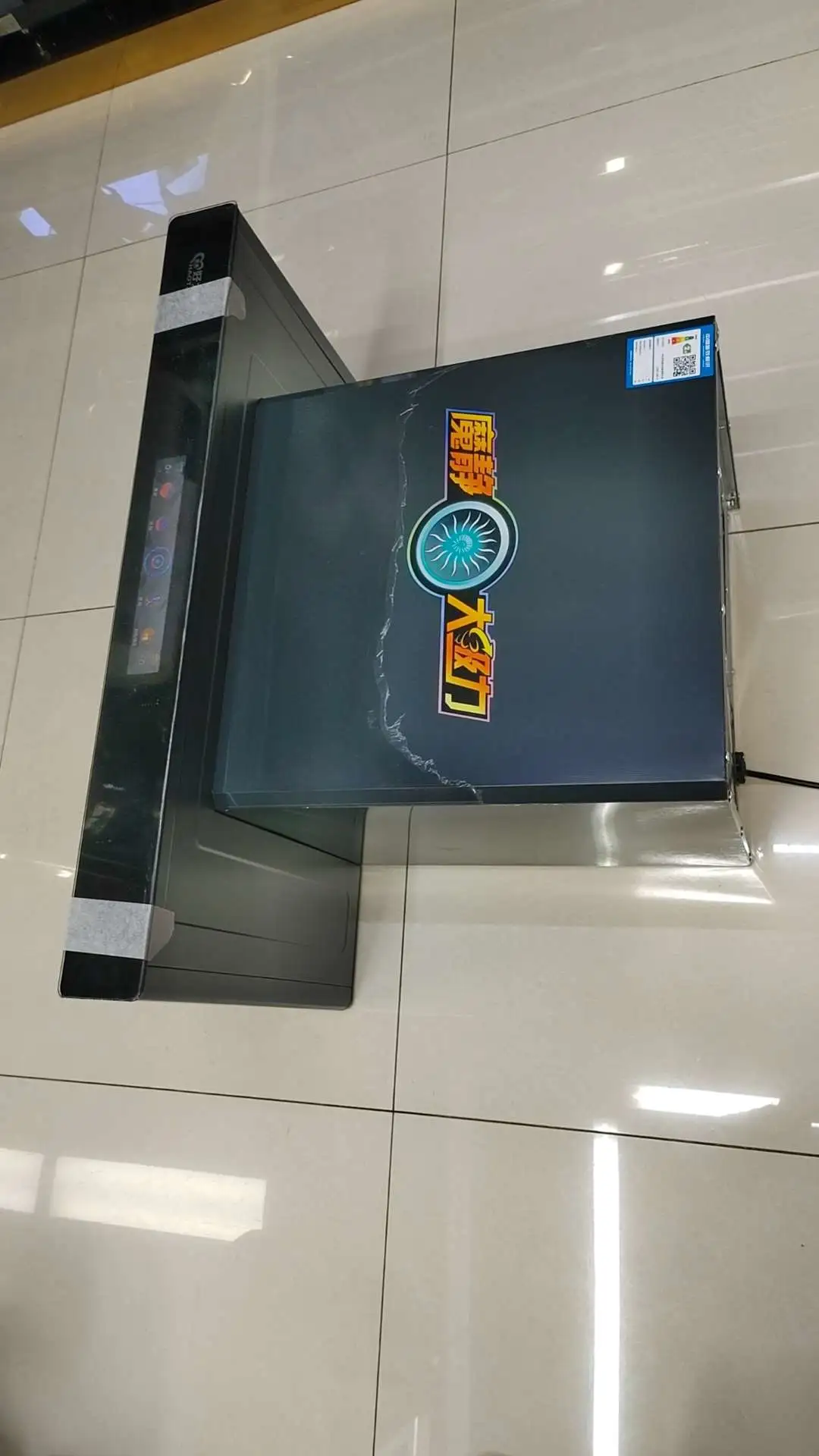 Household small kitchen range hood, T-shaped top suction range hood, small-sized apartment 700-wide range hood for export and domestic sales, touch color screen with strong suction power detail image 5