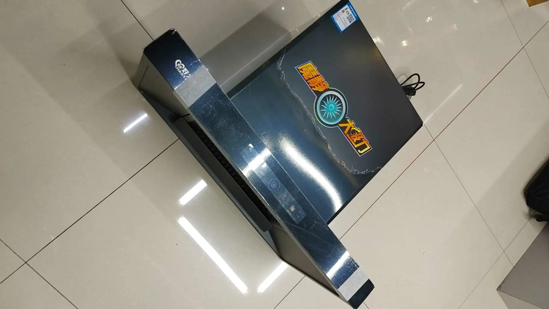 Household small kitchen range hood, T-shaped top suction range hood, small-sized apartment 700-wide range hood for export and domestic sales, touch color screen with strong suction power detail image 4