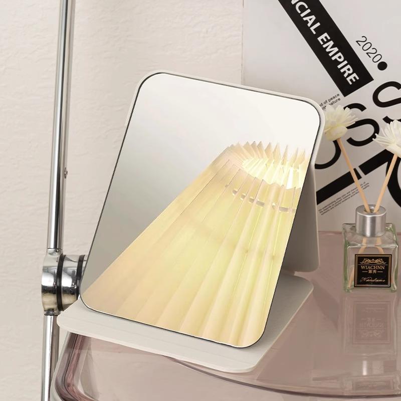 folding mirror makeup mirror student dormitory men's special dressing mirror desktop can stand household portable female Specification drawing