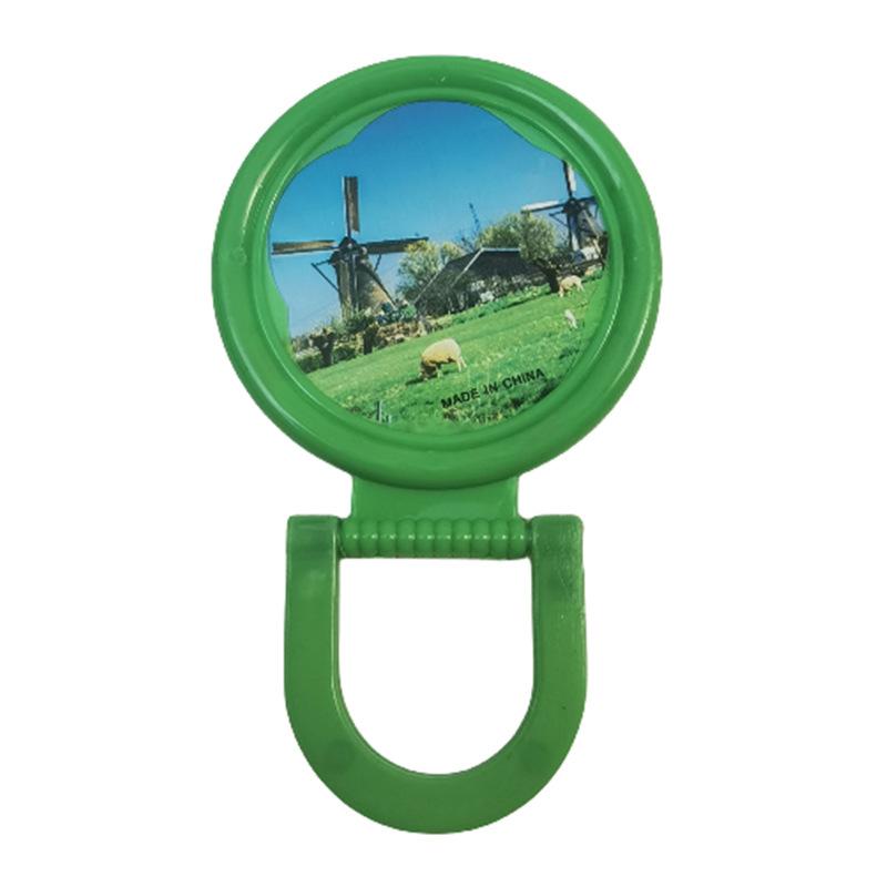 old-fashioned small seat mirror portable plastic makeup makeup small round mirror color retro dressing table export mirror Item Picture
