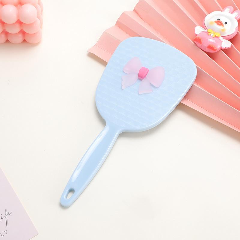 bow mirror wholesale square hand-held makeup mirror girls dressing beauty makeup portable handle small mirror Application Scenario