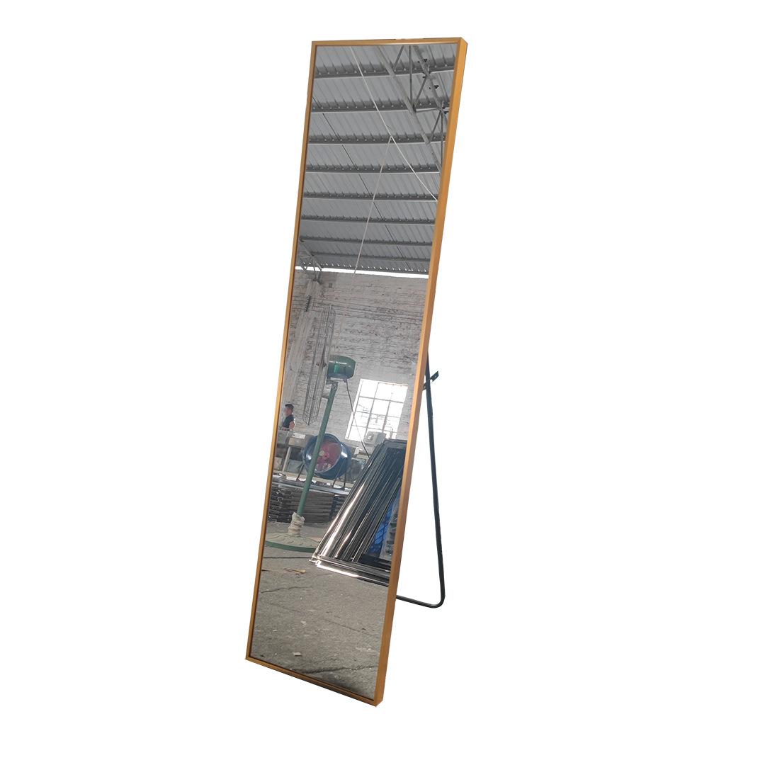 factory wholesale aluminum alloy covered mirror floor mirror bedroom wall dressing mirror hd full-length mirror full-length mirror Item Picture