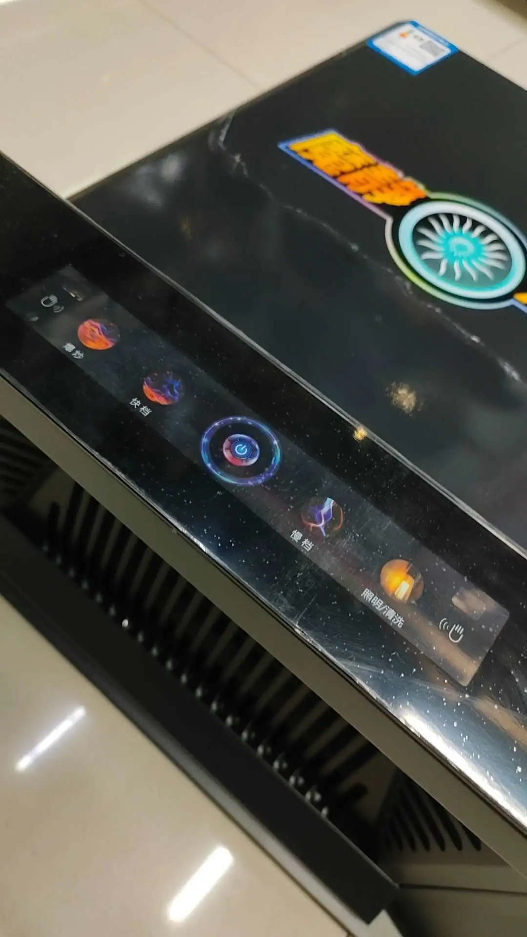 Household small kitchen range hood, T-shaped top suction range hood, small-sized apartment 700-wide range hood for export and domestic sales, touch color screen with strong suction power detail image 3