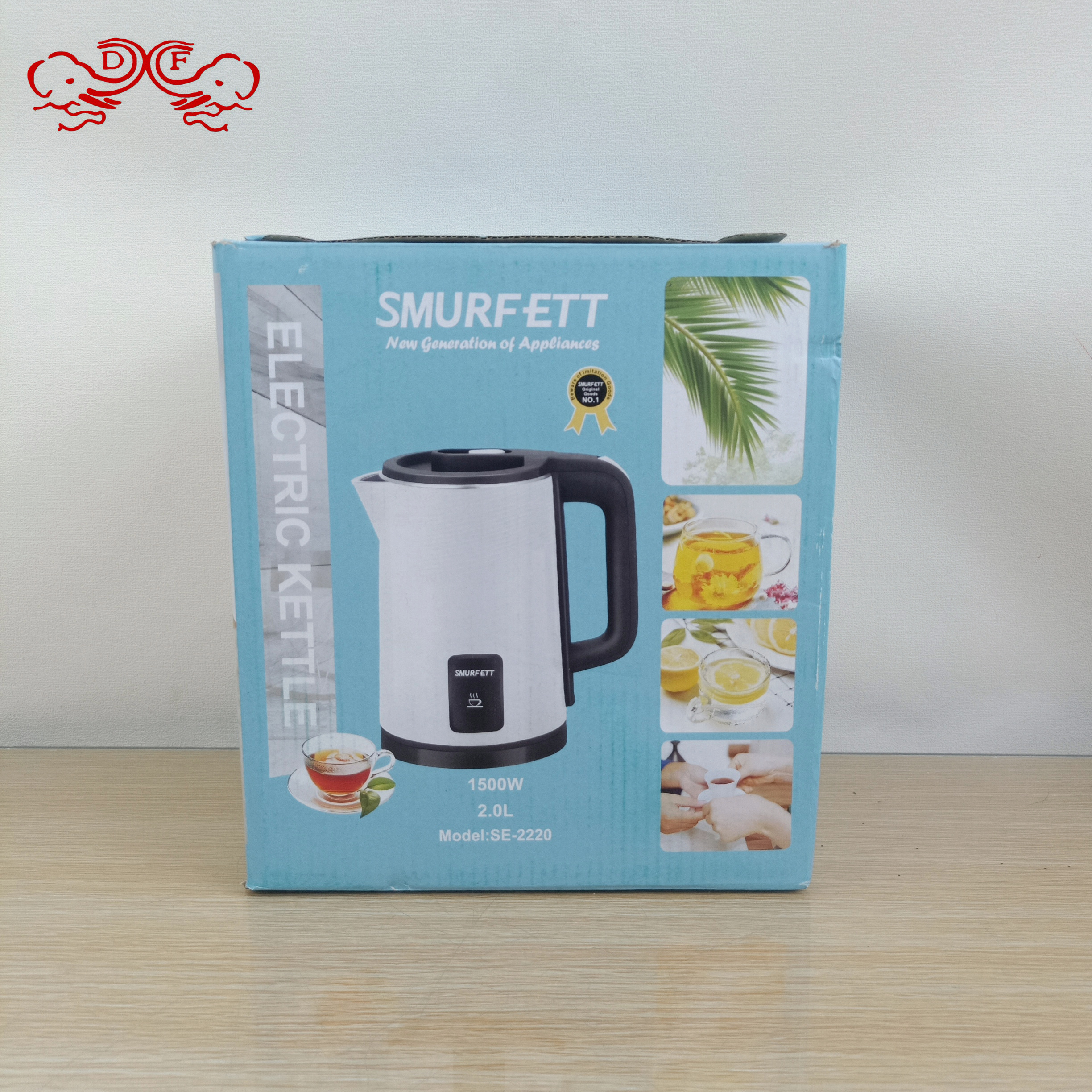 Df68862 Electric Kettle Kettle Stainless Steel Double Anti-Ironing Automatic Power Off Thermal Insulation Boiling Kettle Df Tradinghouse details Picture