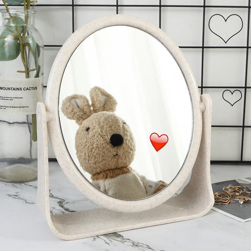 desktop desktop makeup mirror double-sided mirror ins wind net red girl heart vertical dormitory students dressing mirror wholesale Specification drawing