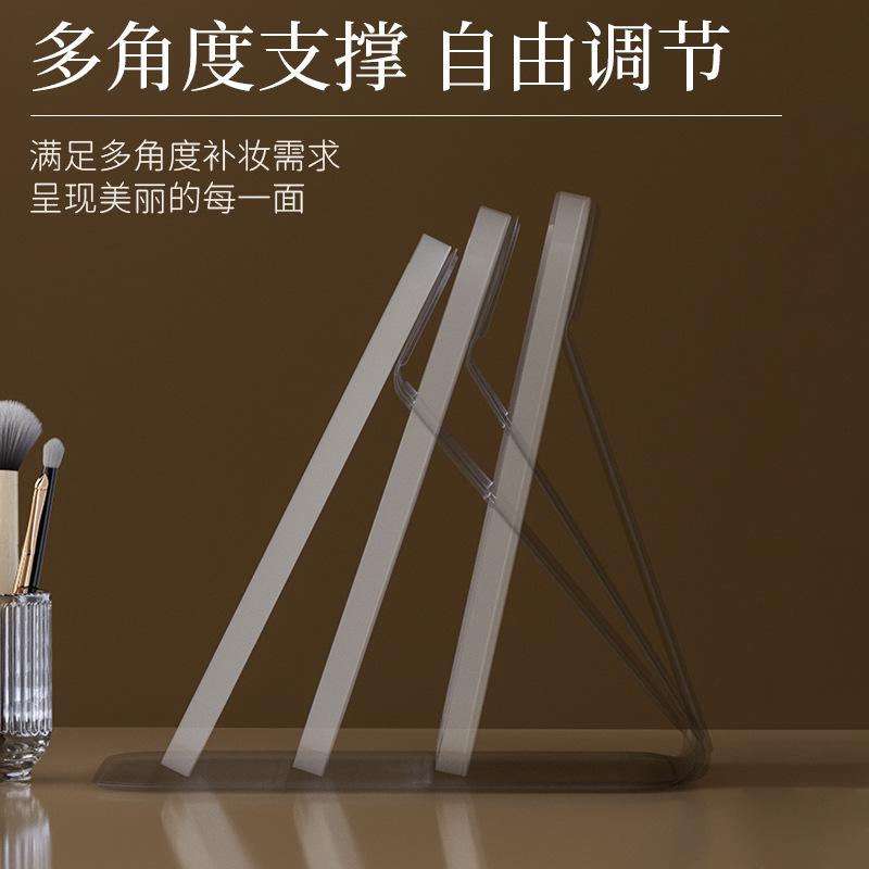 internet celebrity led make-up mirror folding dressing table with light portable portable smart hd student dormitory desktop mirror Specification drawing