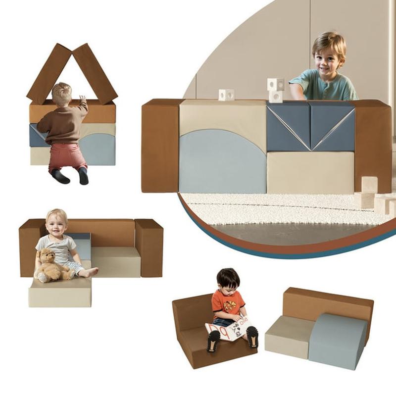 E-Commerce Customized Modur Children's Game Sofa 7-Piece Children's Game Girl Boy Foam Cushion Sofa