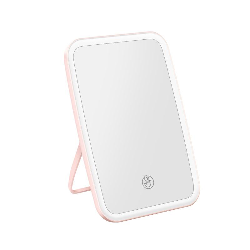 led make-up mirror desktop with light internet celebrity female fill light small mirror square desktop portable small dressing mirror Item Picture
