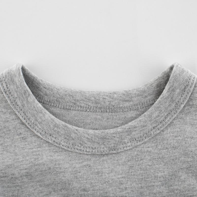 27kids brand children's clothing autumn 2024 boy's long-sleeved t-shirt solid color advertising shirt children's clothes a substitute Specification drawing