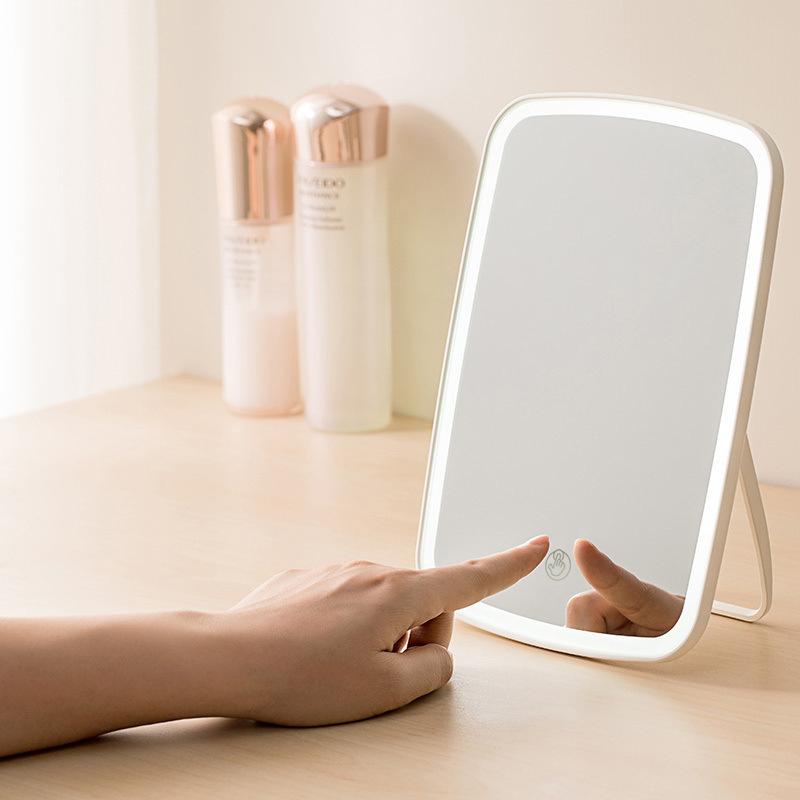 led make-up mirror desktop with light internet celebrity female fill light small mirror square desktop portable small dressing mirror full figure