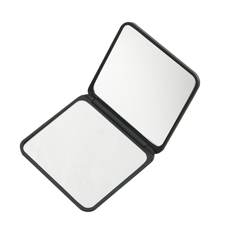 black small mirror wholesale folding mini portable frosted dressing mirror pocket student double-sided cosmetic mirror Item Picture