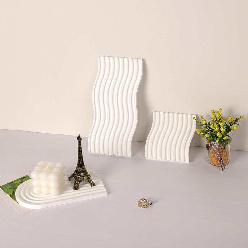 ins plaster jewelry storage tray modern simple dining table food photography props photography shooting decoration background details Picture