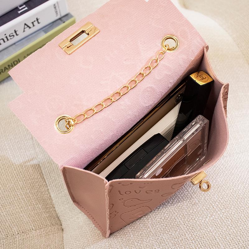 Ladies Bag Embossed Handbag 2023 Exclusive for Cross-Border Women's Bag Wholesale Ladies' Pouch Niche Kelly Bag Specification drawing