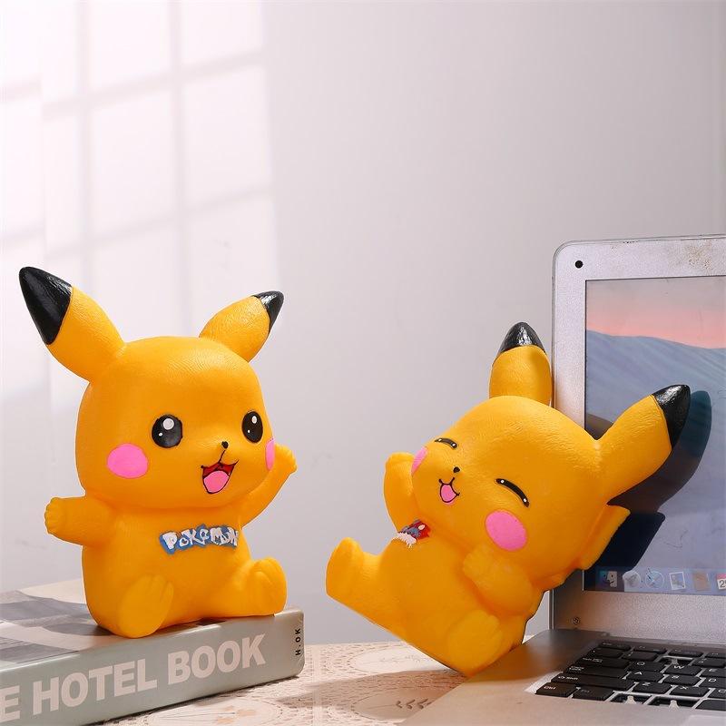 large cartoon pikachu savings bank children's vinyl drop-resistant piggy bank creative can be saved piggy bank decorations Application Scenario