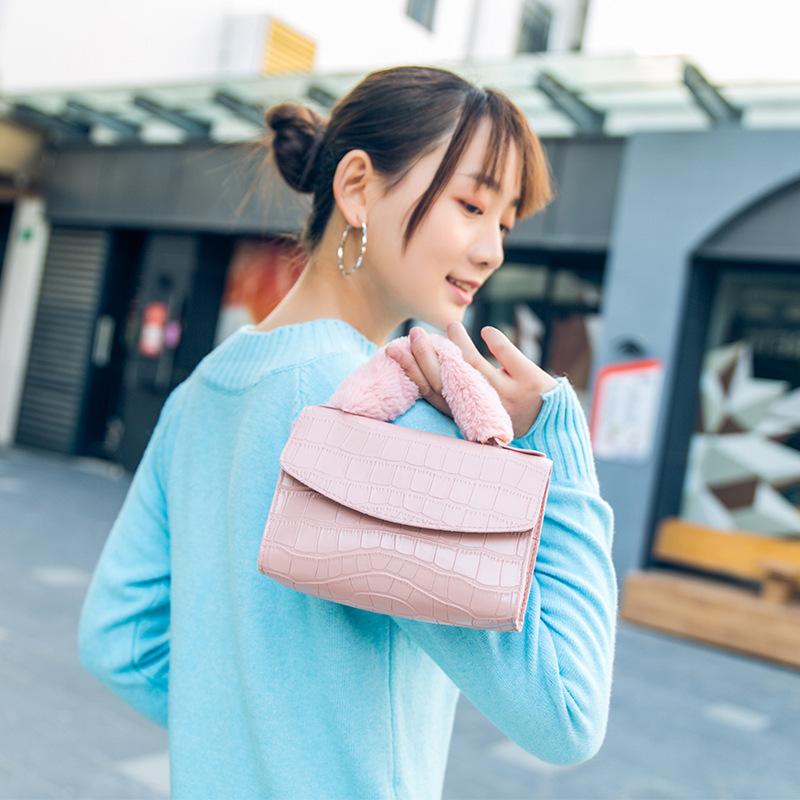 Plush Chain Bag 2022 Fashionable Handbag Cross-Border Wholesale Ladies Bag Crocodile Cross-Body Bag Specification drawing