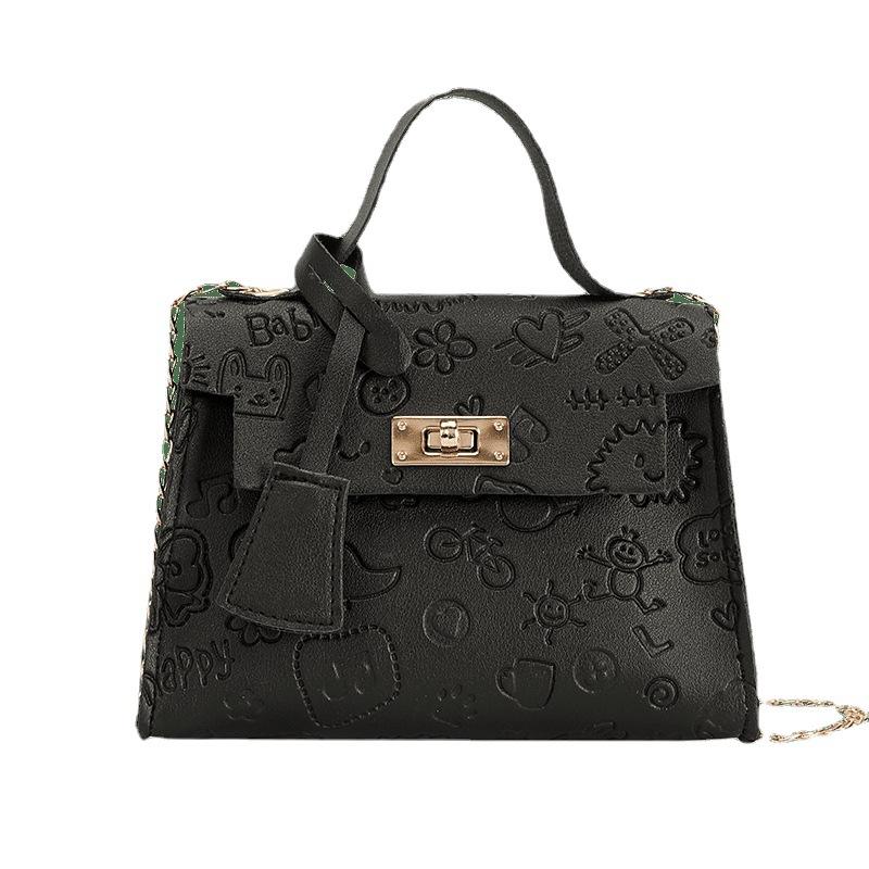 Ladies Bag Embossed Handbag 2023 Exclusive for Cross-Border Women's Bag Wholesale Ladies' Pouch Niche Kelly Bag Item Picture