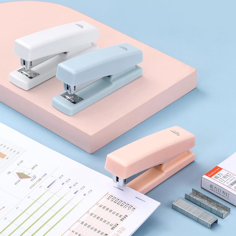 qixin stapler small book stapler labor-saving office nail puller thickened rotatable students' office stationery Specification drawing
