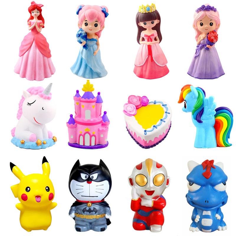non-plaster doll doll coloring white body handmade diy child drawing toy vinyl graffiti painted piggy bank Item Picture