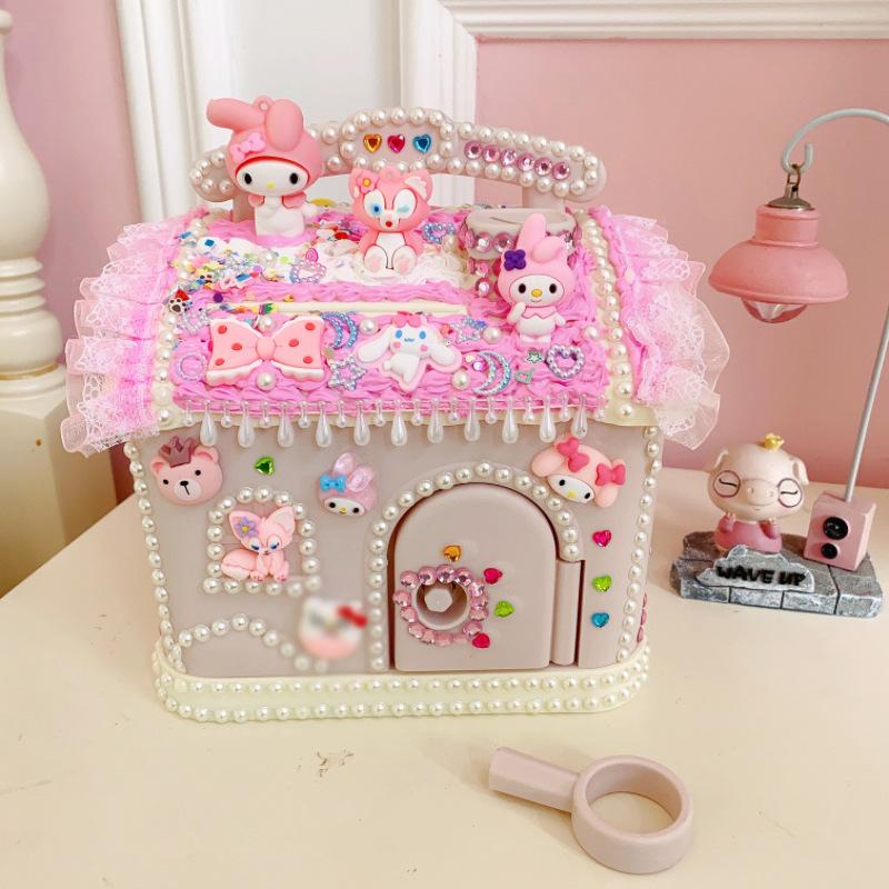 children's toy storage piggy bank multi-functional treasure chest handmade diy material package production storage box children's day gift Application Scenario