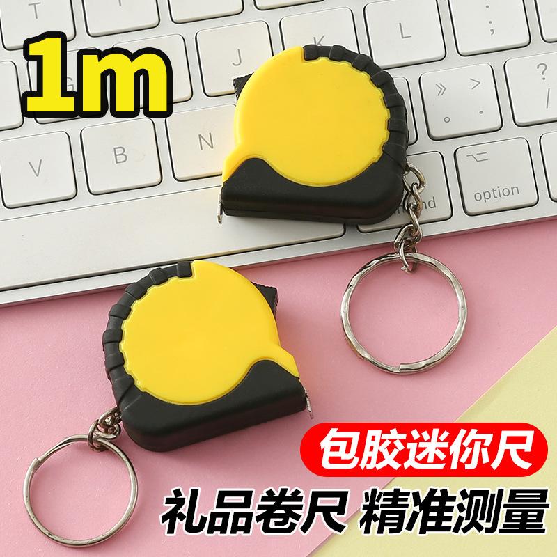 factory direct supply steel tape 1 m portable measurement prt plastic-coated gift tape customization