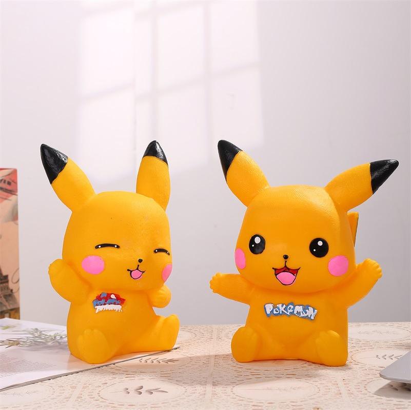 large cartoon pikachu savings bank children's vinyl drop-resistant piggy bank creative can be saved piggy bank decorations details Picture
